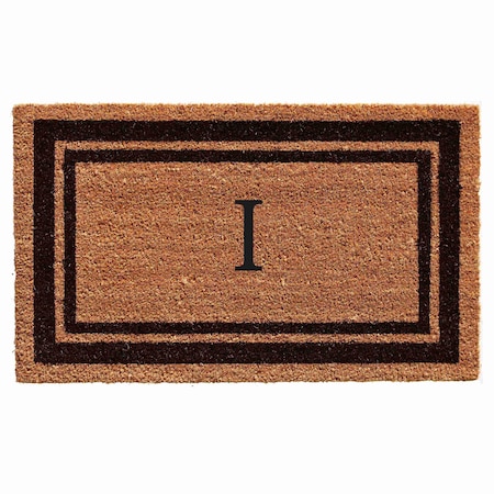 Calloway Mills Monogram Door Mat, Natural, Black, 18 in W x 30 in L 152961830I